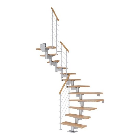 Dolle Cork Eik U trapp Pearl Grey Style6 Gelender 14T