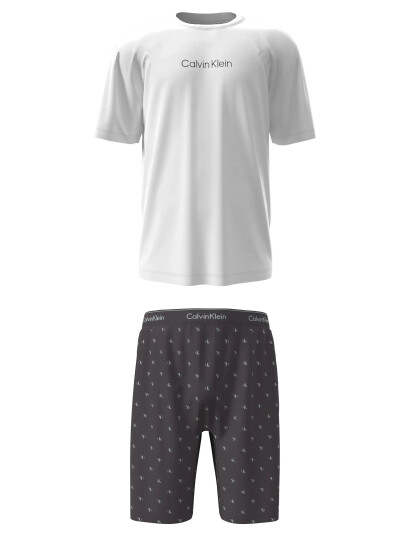 Calvin Klein Ss Tee And Short Set   White   M