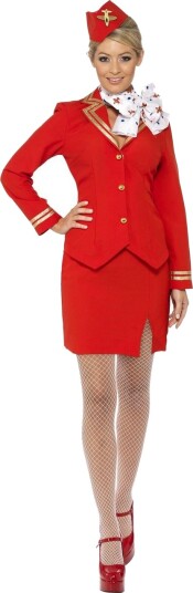 Trolley Dolly Flyvertinne Kostyme til Dame Strl Medium Trolley Dolly Flyvertinne Kostyme til Dame Strl Medium