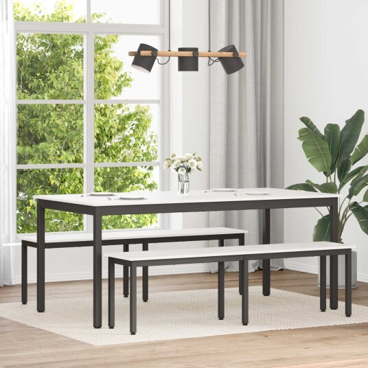 vidaXL Spisebord Hvit 180 x 90 x 75 cm Massiv furu vidaXL Spisebord Hvit 180 x 90 x 75 cm Massiv furu