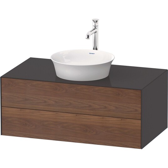 Duravit White Tulip Servantskap 2 skuf. 100x55x40,8 cm Valnøtt/Grafitt Høyglans