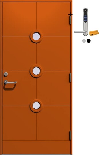Ytterdør Gilje Helios med Yale Doorman Classic Home