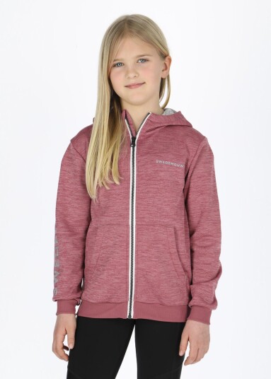 Swedemount Training Logo Zip Hood Jr Dusty Rose Melange/Lt. Grey Me 160 Hoodies