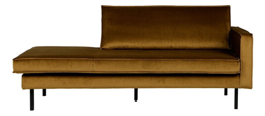 BePureHome Rodeo Daybed høyrevendt i velur - Honning gul