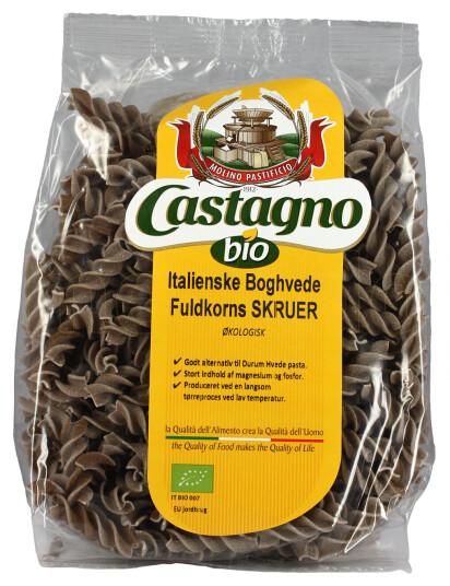 Castagno Fullkorn Bokhvete Skruer 250g Castagno Fullkorn Bokhvete Skruer 250g