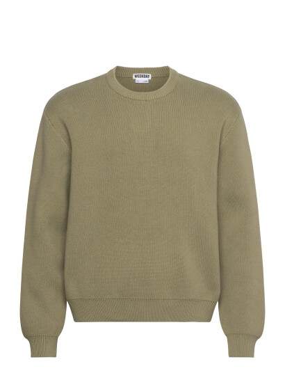 Weekday Regular Cotton Sweater - Khaki green - S