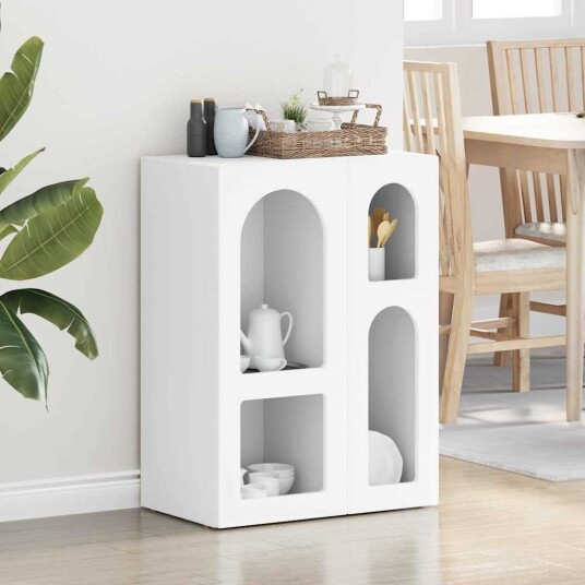 Serviesskap Hvit 59 x 35 x 80.5 cm Konstruert tre Serviesskap Hvit 59 x 35 x 80.5 cm Konstruert tre
