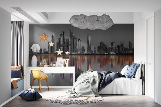 Tapet Urban Skyline Design Tapet Urban Skyline Design