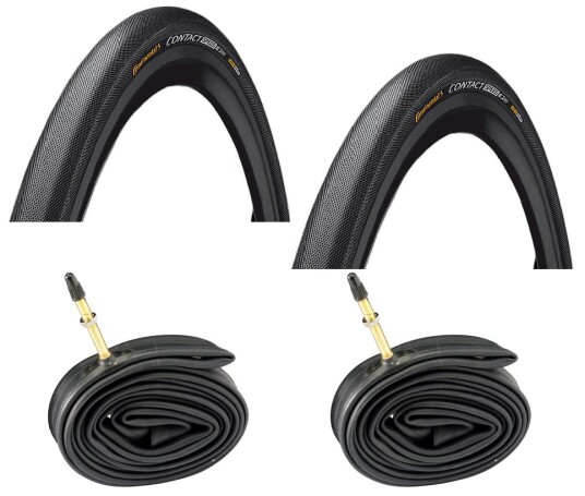 2 Dekk + 2 Slanger Continental Contact Speed 700x28 28 622 Med Refleks Racer Ventil 2 Dekk + 2 Slanger Continental Contact Speed 700x28 28 622 Med Refleks Racer Ventil