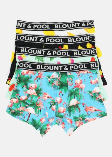 Blount & Pool Boxer Shorts Jr 4 Pack Black Yellow Duck 158 164 Underklær