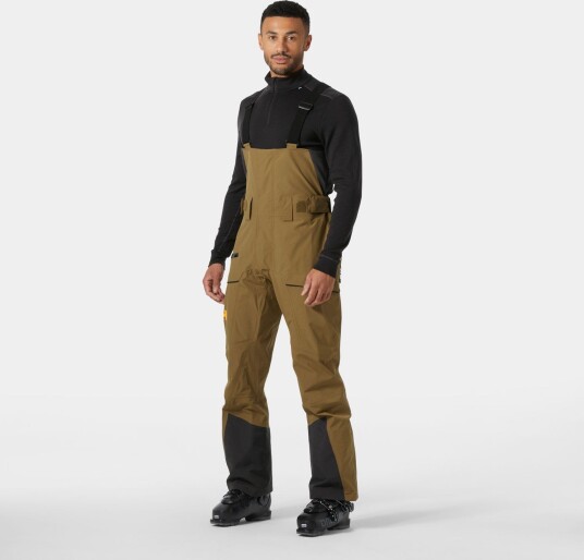 Helly Hansen Herre Sogn Bib Shell Ski Bukser Brun S