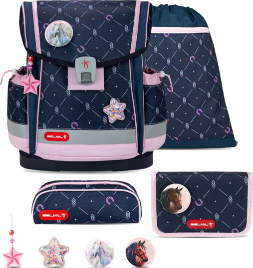 Hestesko Skolesekk Med 5 Deler Belmil School Bags 879839