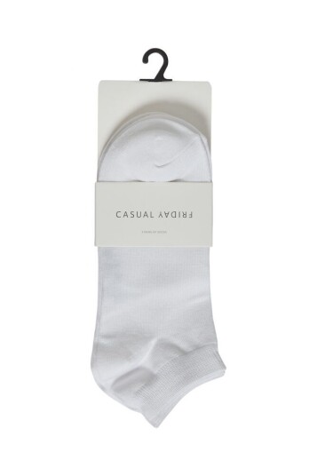 Casual Friday NOE Bamboo 3 pack Low Sock one size Bright White