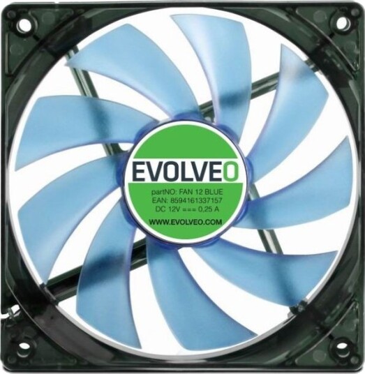 Evolveo 12L1bl Vifte 120Mm 4 Led Blå 3Pin