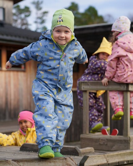 Kattnakken Heilårsregndress Hagl Blå 104