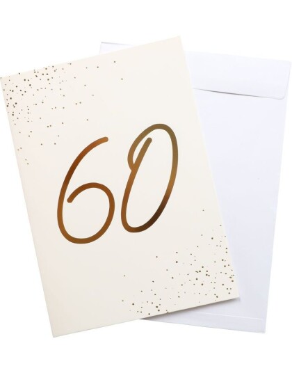 60 År Kjempestort Gratulasjonskort med Konvolutt i A4 Format