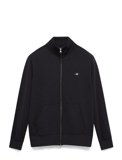 GANT Reg Shield Full Zip Sweat - Black - L GANT Reg Shield Full Zip Sweat - Black - L