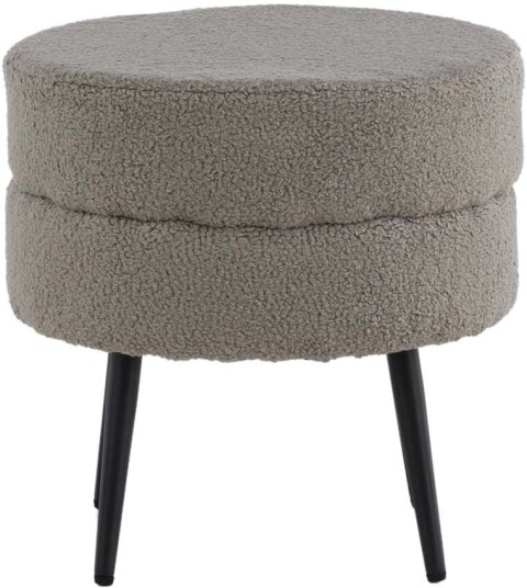 Pot puff Ø40cm grå.