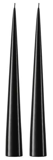 Ester & Erik kjeglelys 37 cm 2-stk. lakket Raw black 75-0