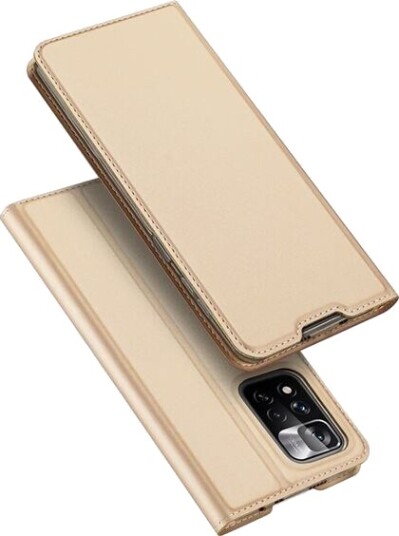 Dux Ducis Skin Pro Holster Case Flip Cover Poco M4 Pro 5G Gold