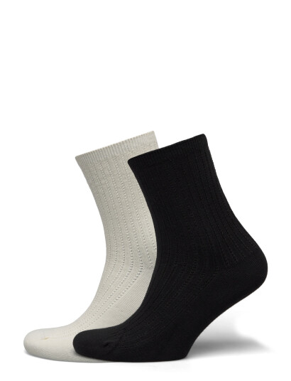 Becksöndergaard Helga Crochet Sock 2 Pack - White - 39-41 Becksöndergaard Helga Crochet Sock 2 Pack - White - 39-41