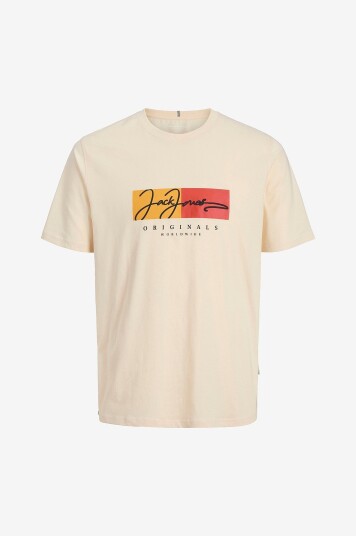 Jack & Jones Junior T skjorte jorFrederiksberg Boxscript Tee SS Hvit