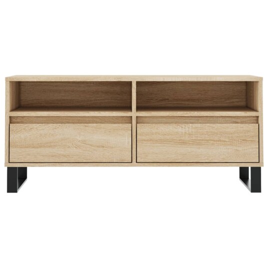 vidaXL TV-benk sonoma eik 100x34,5x44,5 cm konstruert tre vidaXL TV-benk sonoma eik 100x34,5x44,5 cm konstruert tre
