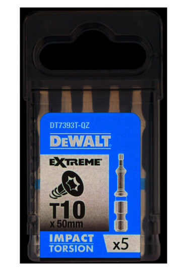 Dewalt Bits t10x5 50mm ir dt7393t torsion for bruk med slagtrekker Dewalt Bits t10x5 50mm ir dt7393t torsion for bruk med slagtrekker