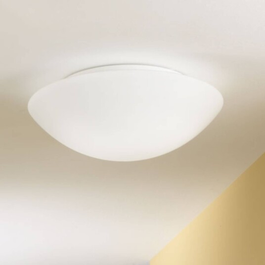 Fabas Luce Taklampe Pandora dimbar Hvit / opal Stue / spisestue Glass