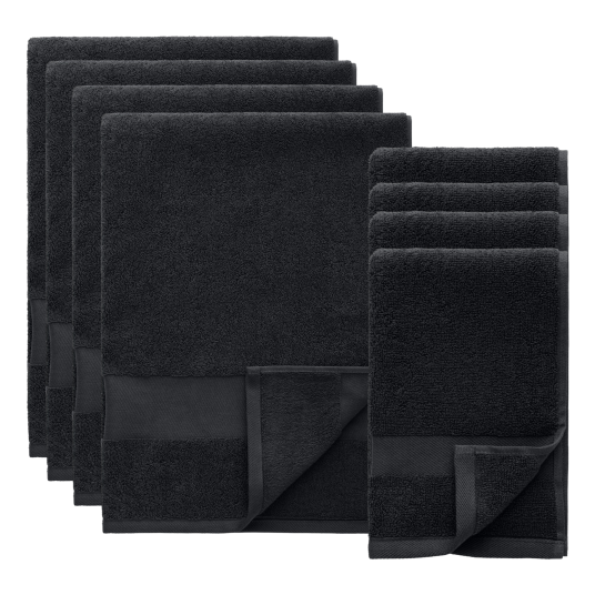 Decotique Alva Håndklesett 50x70 + 70x140 cm 8 pk Mørkeblå