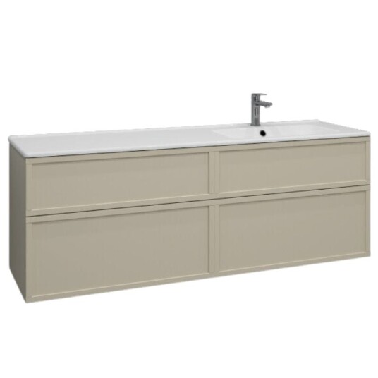 Svedbergs Poem Ramme Servantskap D45 med 4 Skuffer Sand / 160cm Push Open SV-3451642-P