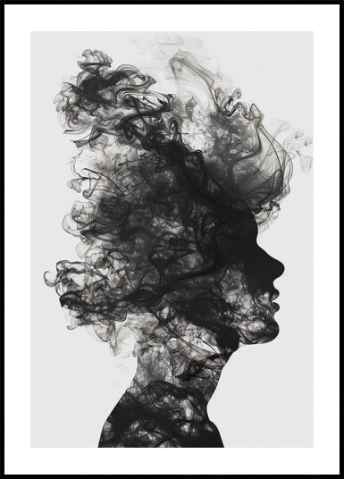 Dissolving Silhouette Abstract Plakat Plakat / 70x100cm