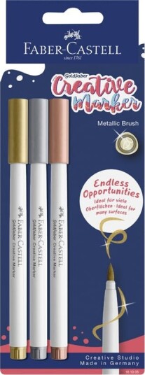 Faber Castell Gofa B Tusjer Gull Sølv Kobber 3 Stk.