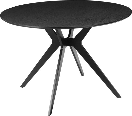 Spisebord Loft24 Philip spisebord rundt 110 cm Svart -