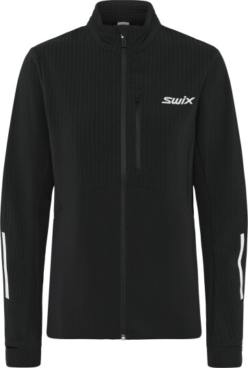 Swix Pace Hybrid Full Zip Midlayer W Black L