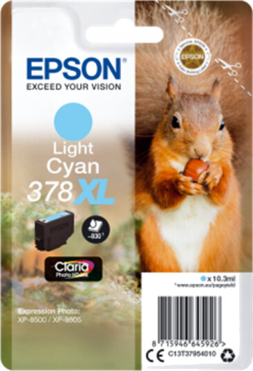 Epson T378 XL Blekkpatron - Lys cyan Epson T378 XL Blekkpatron - Lys cyan
