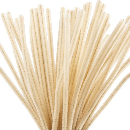 Diverse Piperenser L: 30 cm tykkelse 6 mm beige 50 stk 1 pk