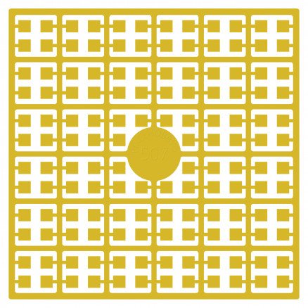 Pixelhobby Midi perler 507 Mørk strågul 2x2mm 140 piksler