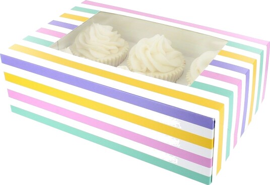 Eske Til Muffins Fargede Striper | Slikkepott.No Eske Til Muffins Fargede Striper | Slikkepott.No