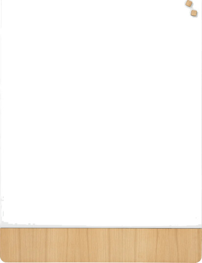 Magnetisk Naga Glastavle 120X90 Cm Mat Glas Hvid Med Egefiner