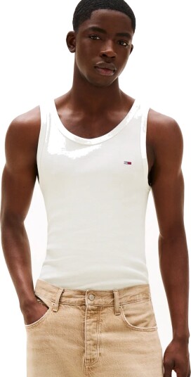 Tommy Jeans Tjm Xslim 2Pck Rib Tank Ext White XS Tommy Jeans Tjm Xslim 2Pck Rib Tank Ext White XS