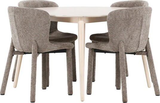 Spisegruppe Venture Home Flora Ø120 cm med 4st Astoria Spisestoler