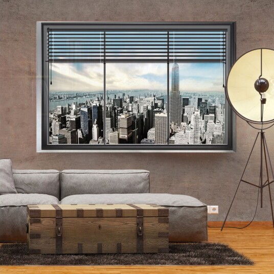 Fototapet New York Window 150x105 - Artgeist sp. z o. o.
