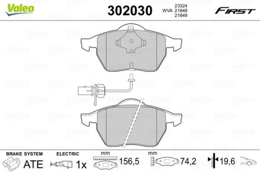 Bremseklosser VALEO 302030