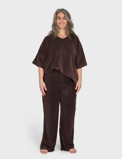 Bongusta Naram Collar Tee - Brown - L/XL