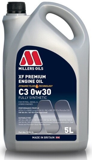 Motorolje MILLERS XF PREMIUM C3 0W30 5L Motorolje MILLERS XF PREMIUM C3 0W30 5L