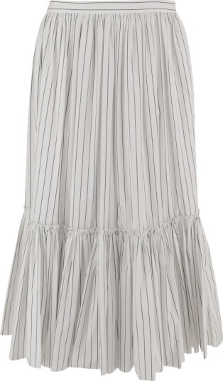Jil Sander Dame Skjørt Hvit S, Jil Sander Dame Skjørt Hvit S,