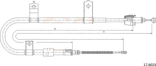 Tautrekk, håndbremse COFLE 17.6023
