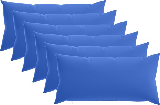 vidaXL Putetrekk 6 pcs HEERLEN Kongeblå 40 x 70 cm Polyester