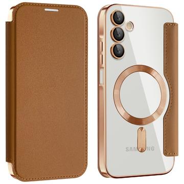 Samsung Galaxy A15 Flip-deksel med kortspor MagSafe-kompatibel Brun